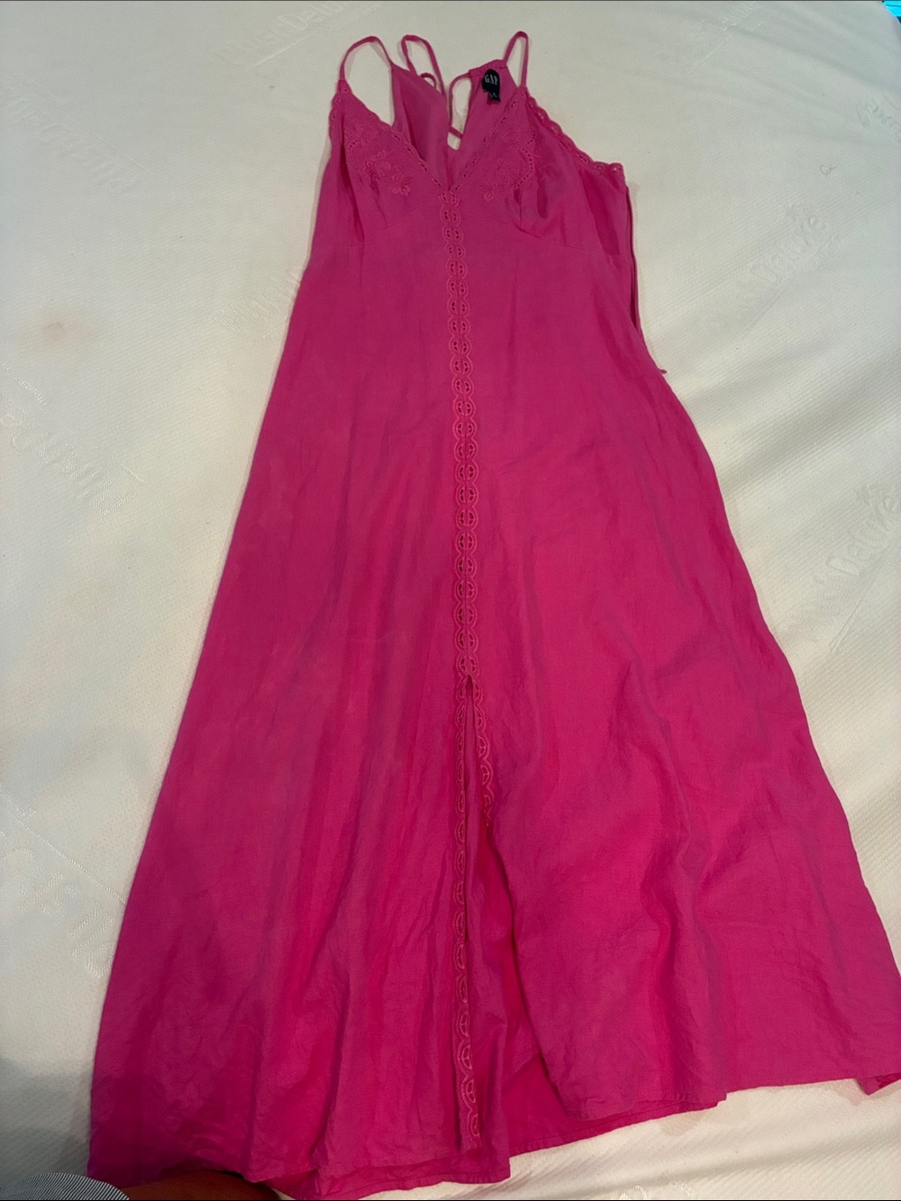 GAP Pink Midi Slip Dress. Worn one time on vacation. So pretty for summer.